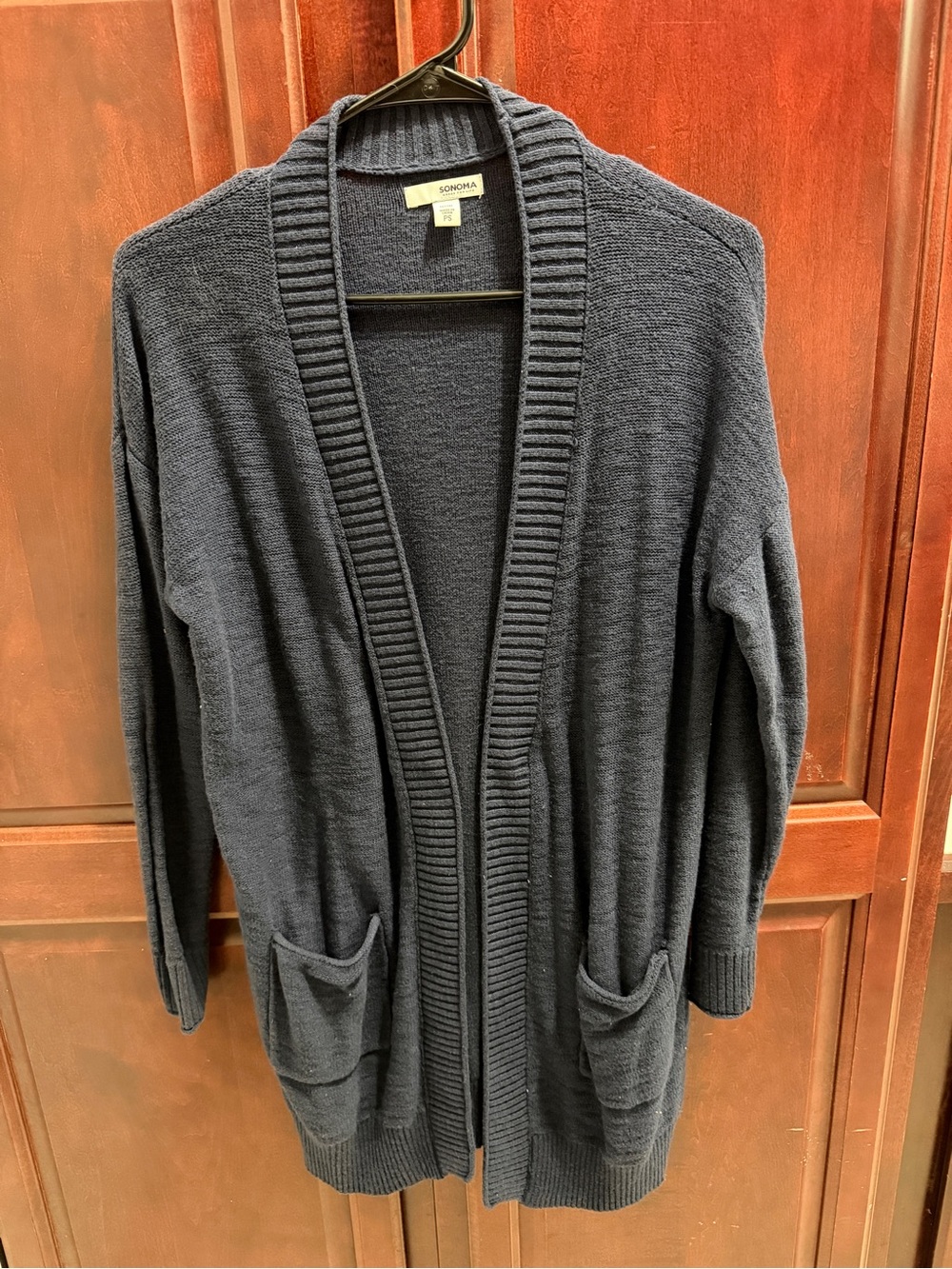 Sonoma Goods for Life Open Front Cardigan | Navy Blue | Petite Small | GUC